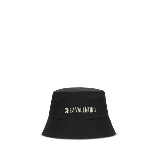 Valentino Garavani Black Cotton Bucket Hat Curated Luxury Accessories by Orvyn