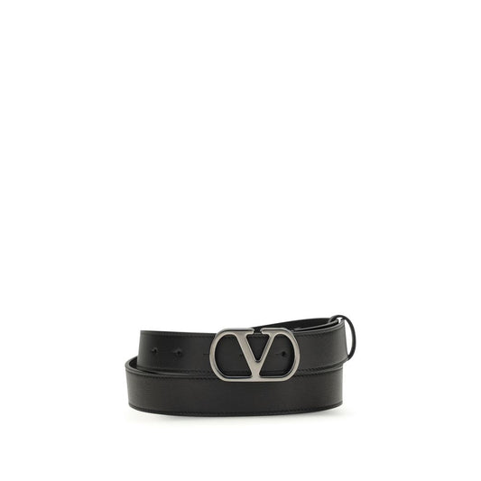 Valentino Garavani Black Calf Leather Bos Taurus Regular Belt Curated Luxury Accessories by Orvyn