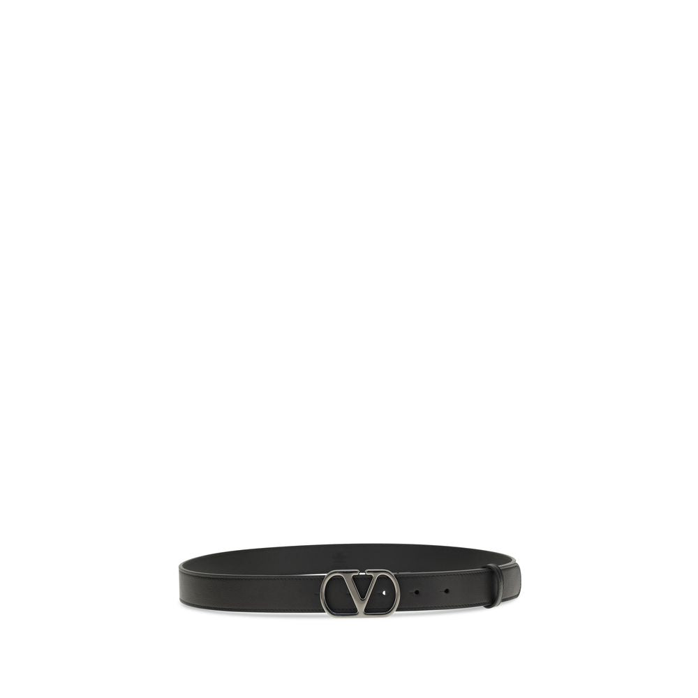 Valentino Garavani Black Calf Leather Bos Taurus Regular Belt Curated Luxury Accessories by Orvyn