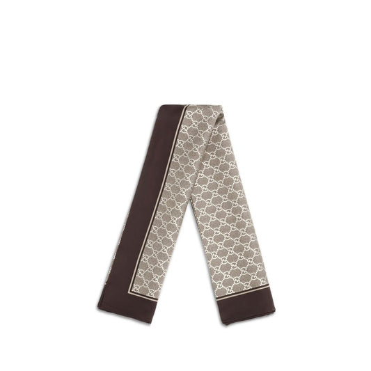 Gucci Beige Silk Scarf Curated Luxury Accessories by Orvyn