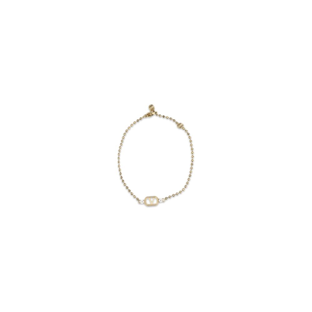 Valentino Garavani Gold Brass Bracelet Curated Luxury Accessories by Orvyn