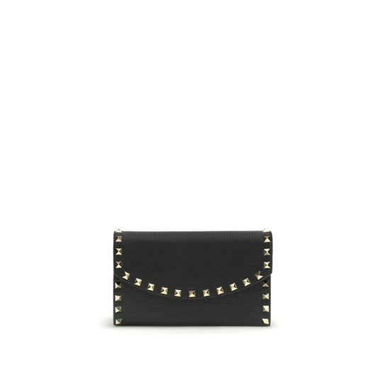 Valentino Garavani Black Calf Leather Bos Taurus Wallet Curated Luxury Accessories by Orvyn