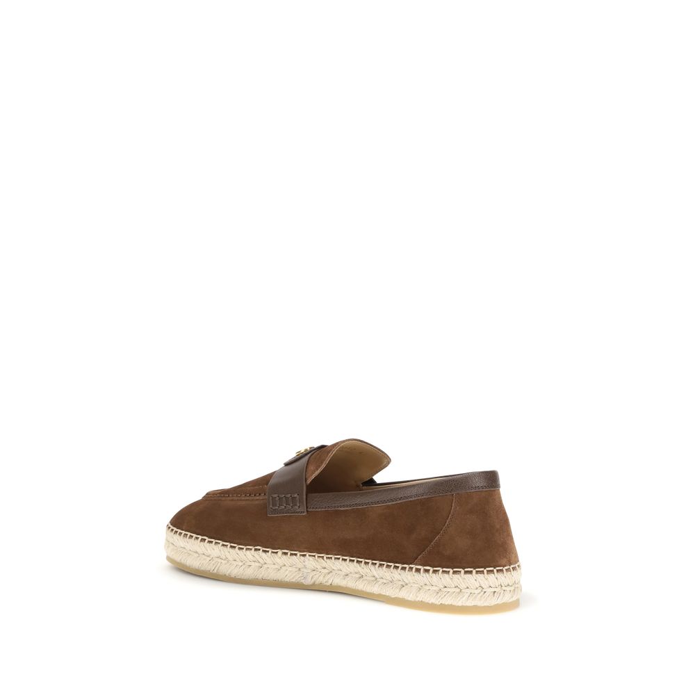 Valentino Garavani Brown Suede Espadrilles braun