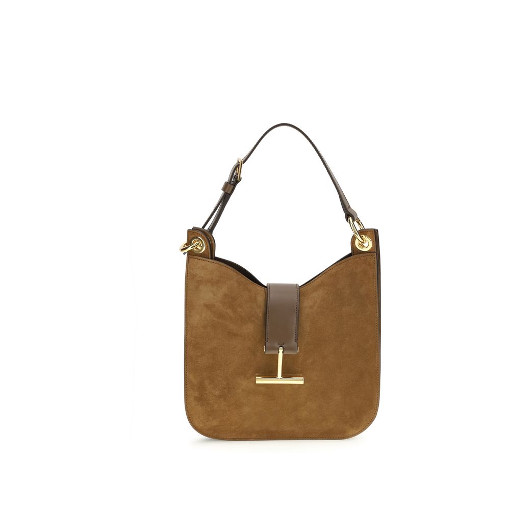 discover authentic Tom Ford Brown Calf Leather Bos Taurus Shoulder Bag curated by Orvyn luxury accessories