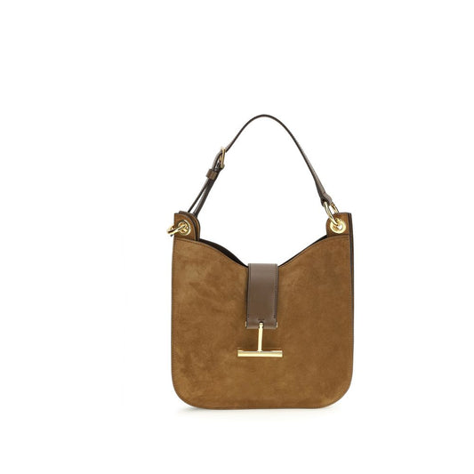 discover authentic Tom Ford Brown Calf Leather Bos Taurus Shoulder Bag curated by Orvyn luxury accessories