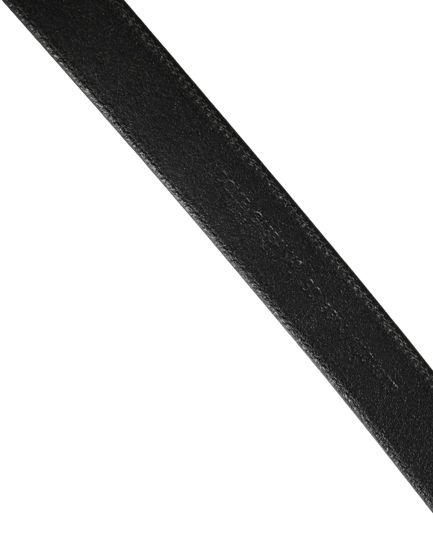 Dolce & Gabbana Men Black Classic Leather Metal Buckle Belt Curated Luxury Accessories by Orvyn