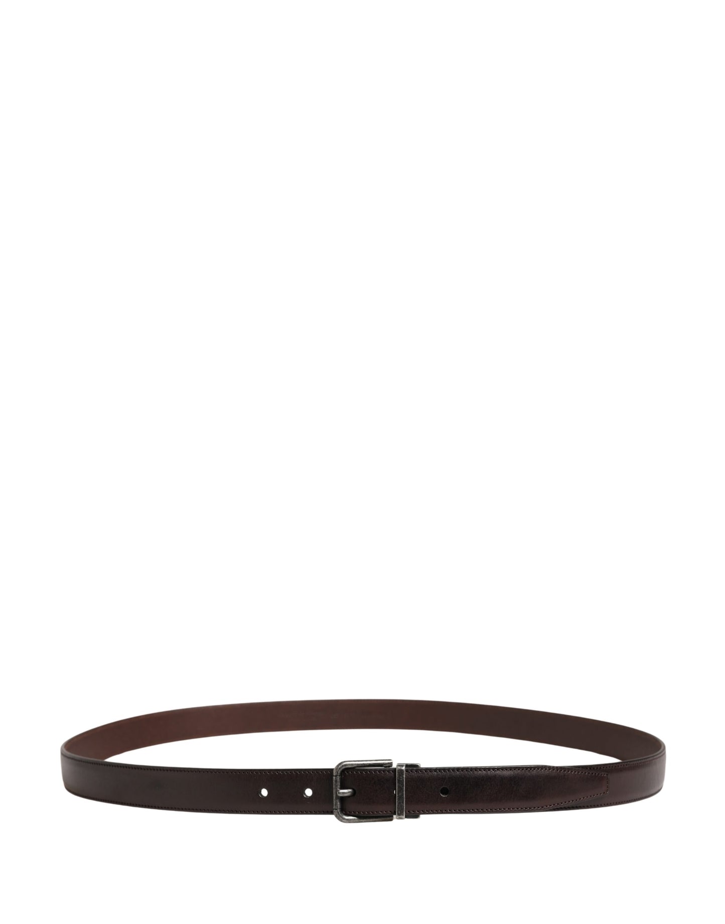 Dolce & Gabbana Men Brown Classic Leather Metal Buckle Belt Curated Luxury Accessories by Orvyn