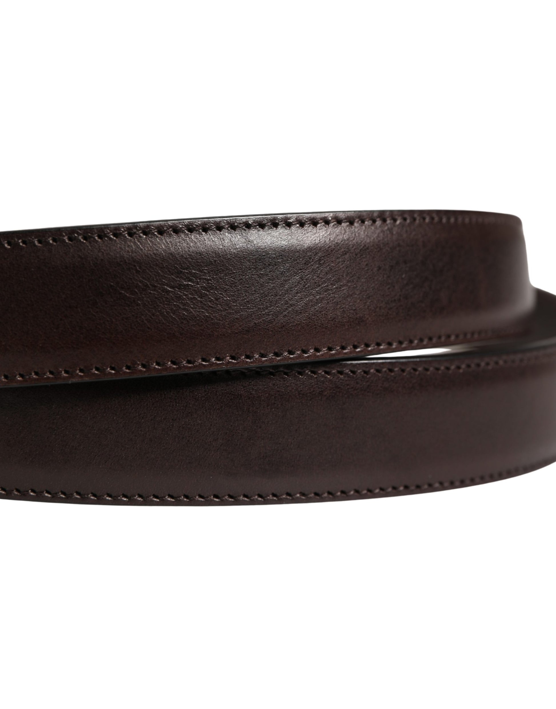 Dolce & Gabbana Men Brown Classic Leather Metal Buckle Belt Curated Luxury Accessories by Orvyn
