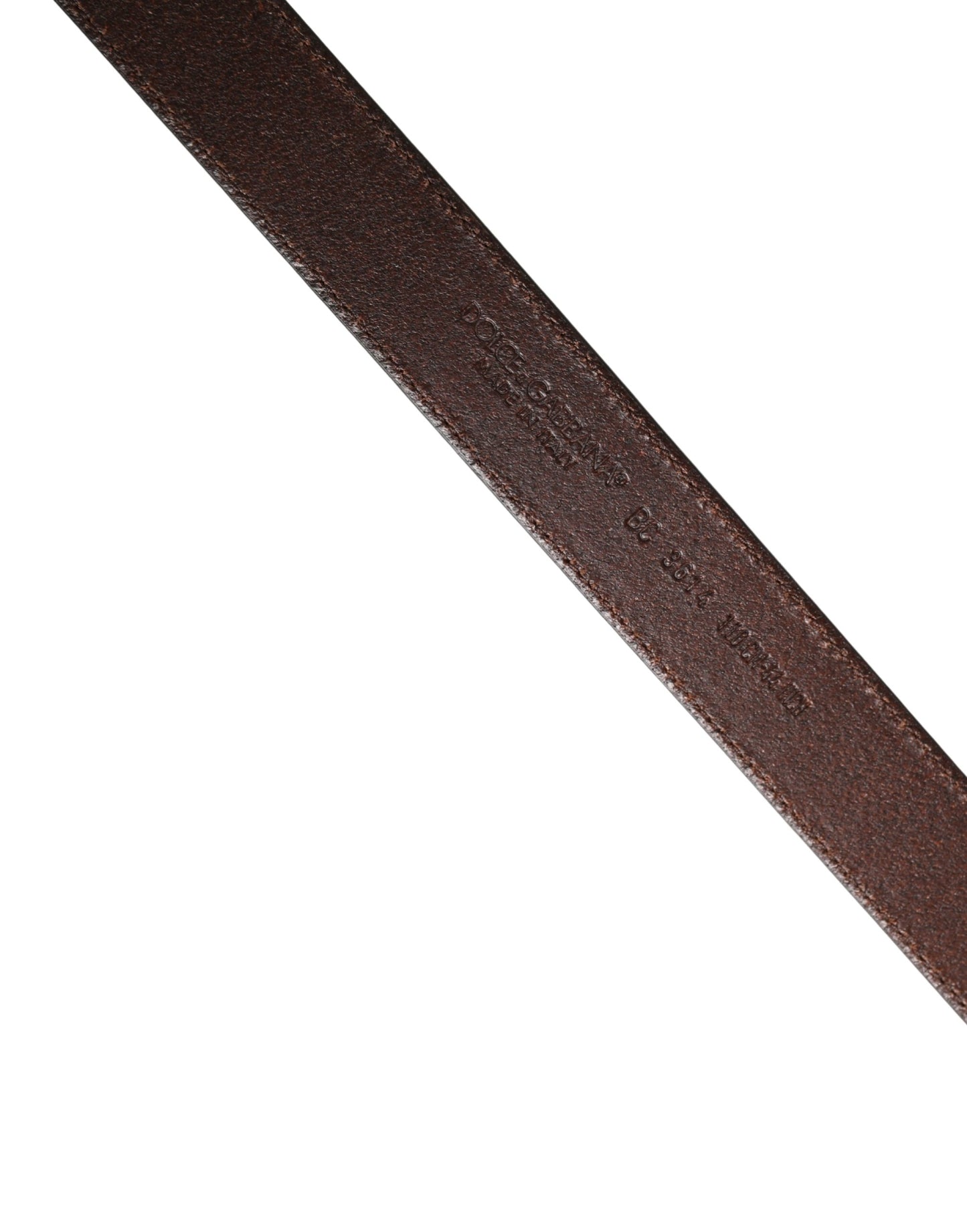 Dolce & Gabbana Men Brown Classic Leather Metal Buckle Belt Curated Luxury Accessories by Orvyn