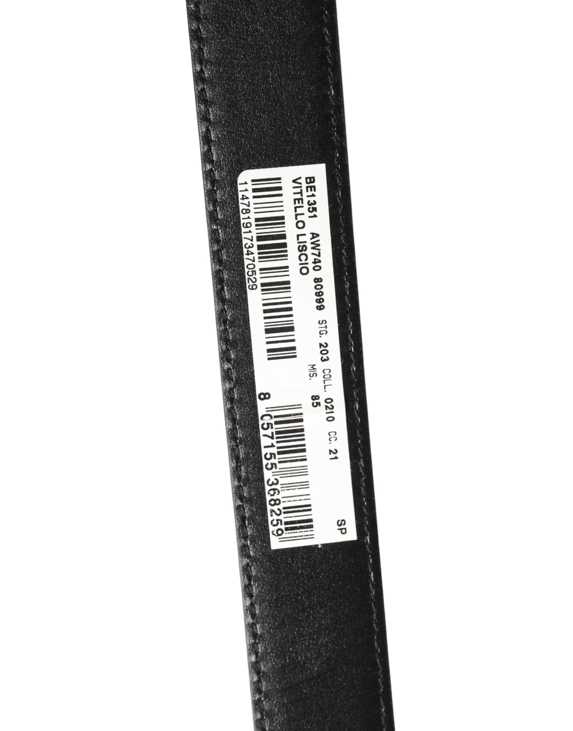 Dolce & Gabbana Men Black Classic Leather Metal Buckle Belt Curated Luxury Accessories by Orvyn