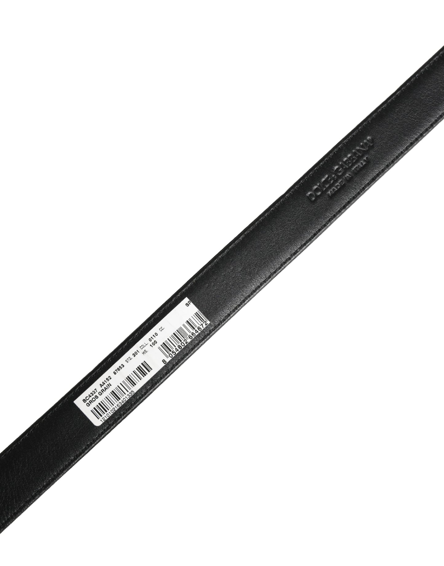 Dolce & Gabbana Men Black Viscose Leather Metal Buckle Belt Curated Luxury Accessories by Orvyn