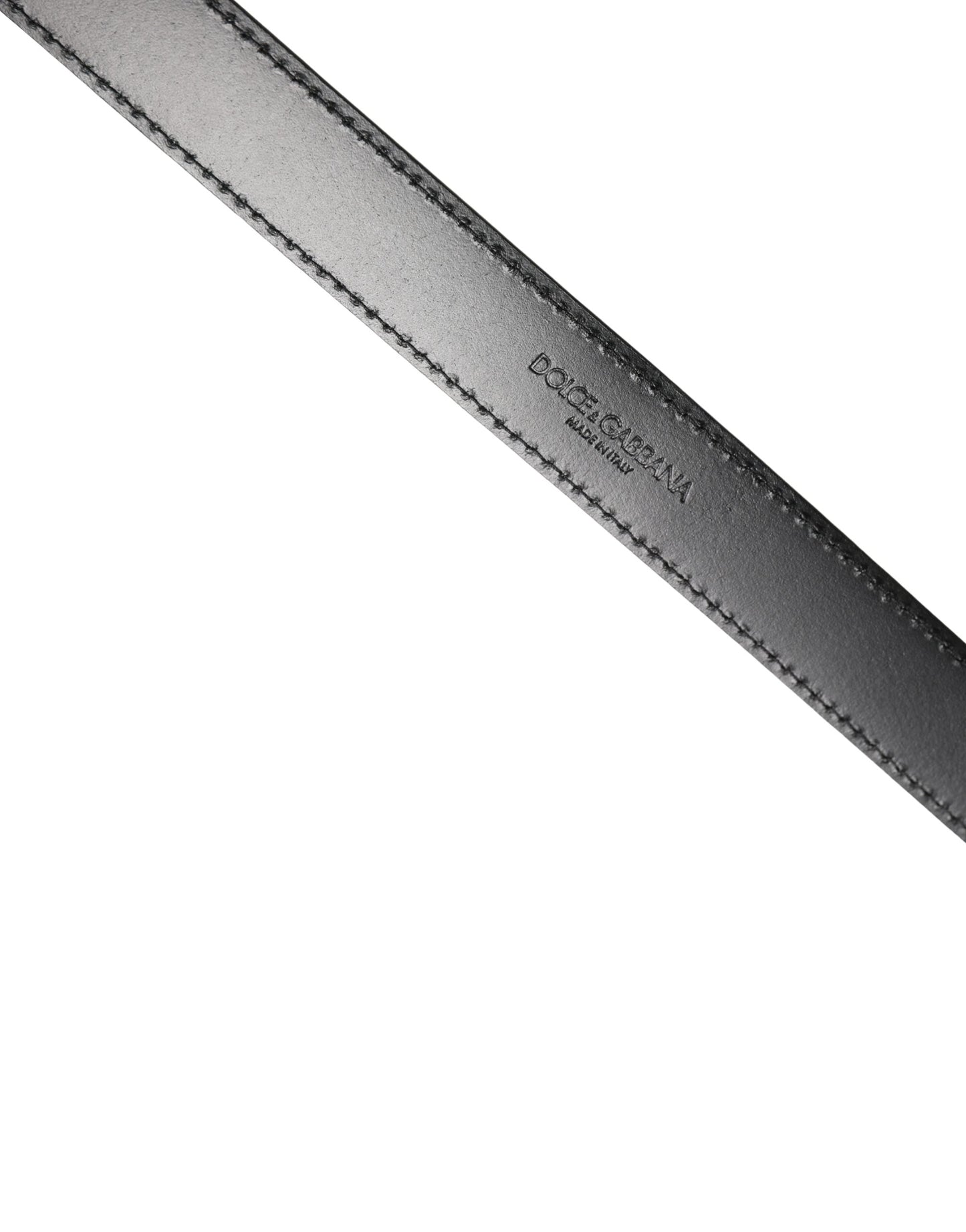 Dolce & Gabbana Men Black Marble Leather DG Logo Buckle Belt Curated Luxury Accessories by Orvyn