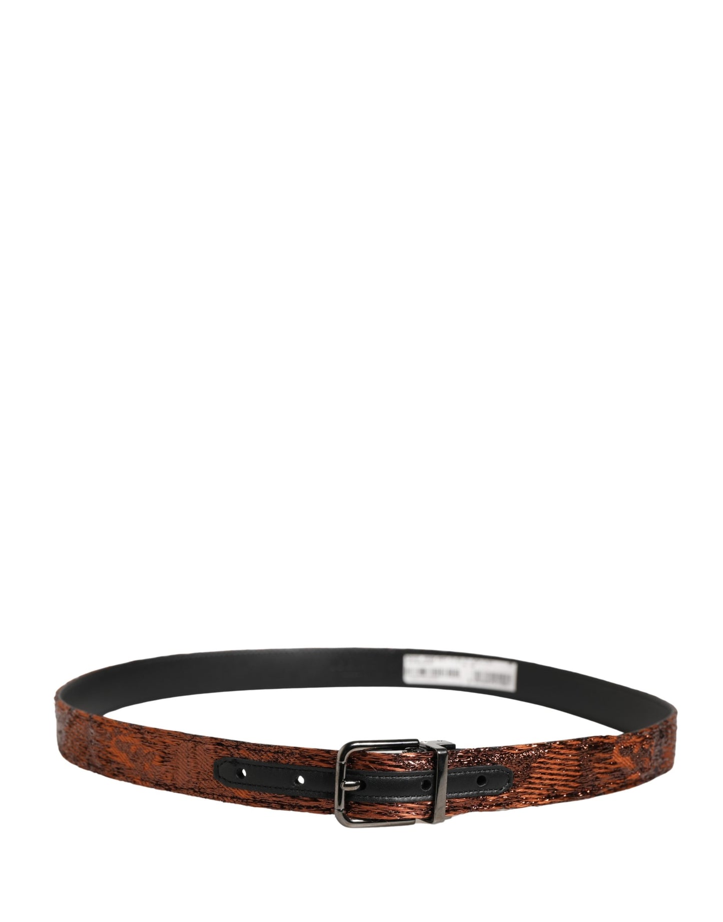 Dolce & Gabbana Men Brown Classic Polyester Metal Buckle Belt Curated Luxury Accessories by Orvyn