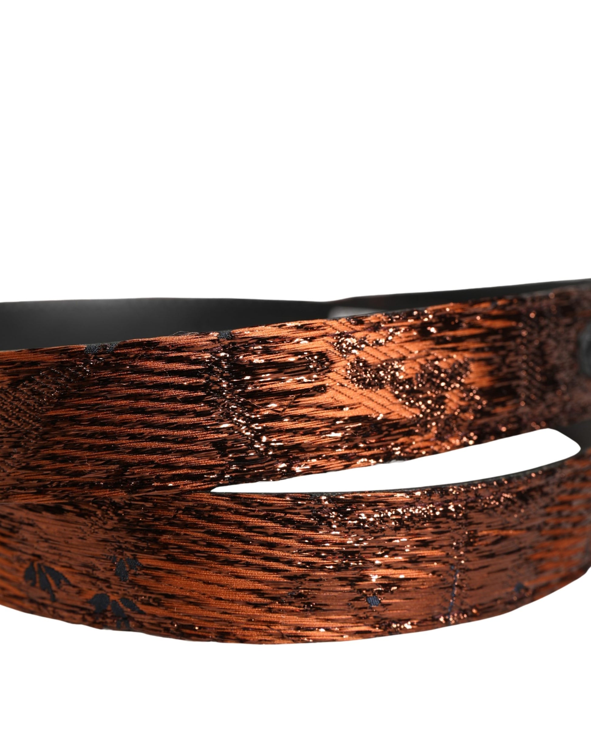 Dolce & Gabbana Men Brown Classic Polyester Metal Buckle Belt Curated Luxury Accessories by Orvyn