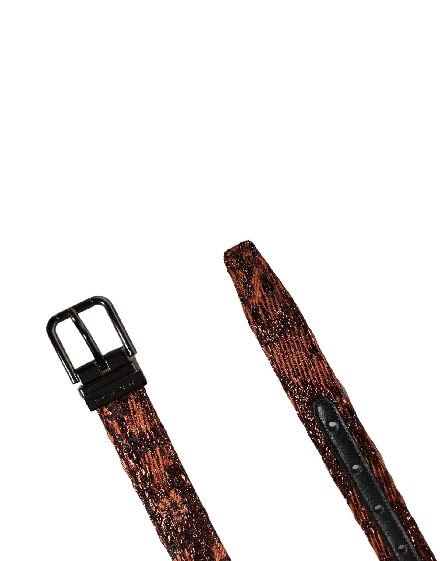 Dolce & Gabbana Men Brown Classic Polyester Metal Buckle Belt Curated Luxury Accessories by Orvyn
