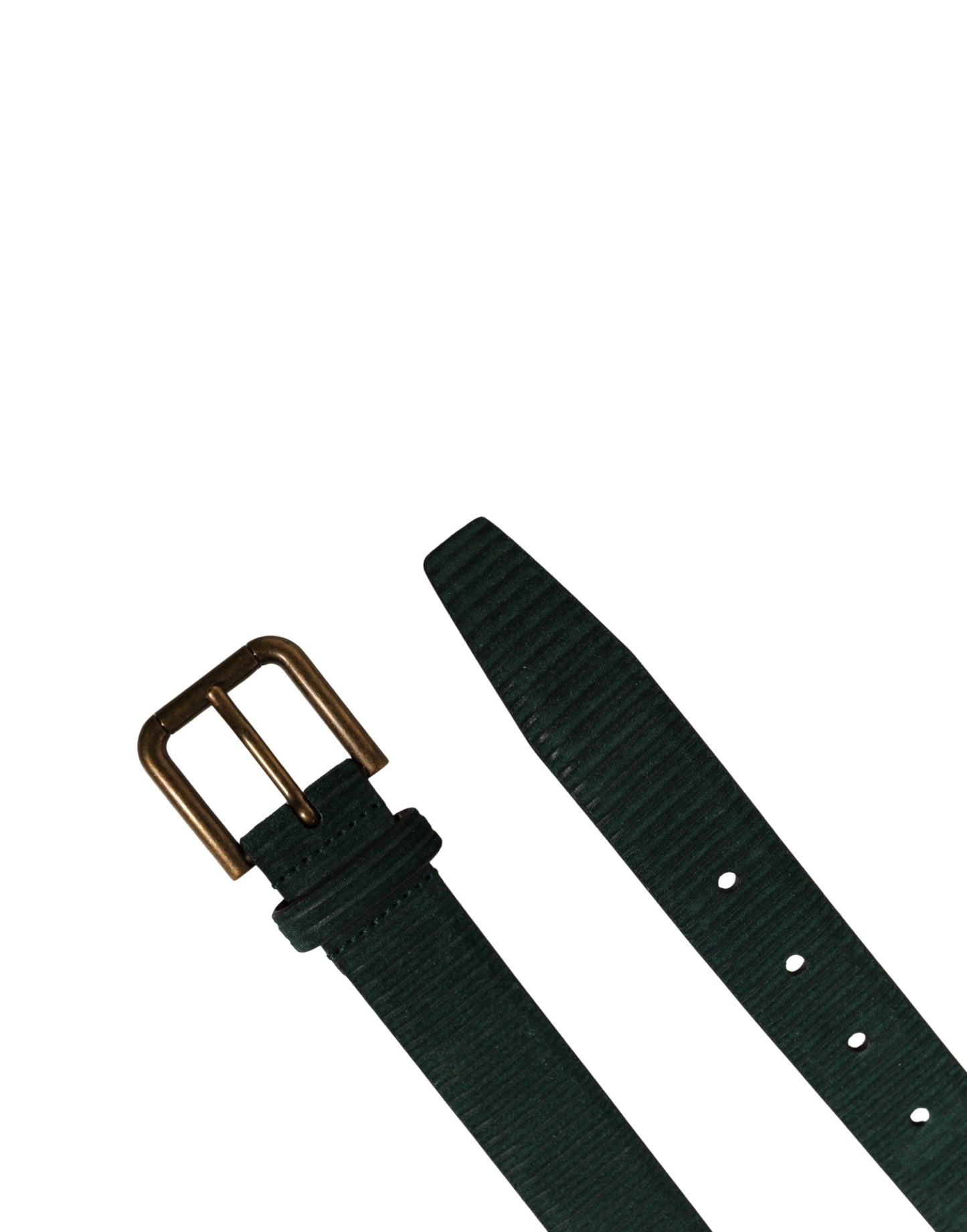 Dolce & Gabbana Men Green Velvet Leather Metal Buckle Belt Curated Luxury Accessories by Orvyn