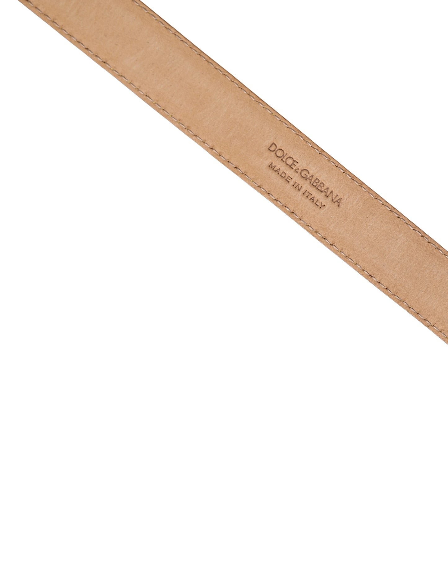 Dolce & Gabbana Men Yellow Classic Leather Metal Buckle Belt Curated Luxury Accessories by Orvyn