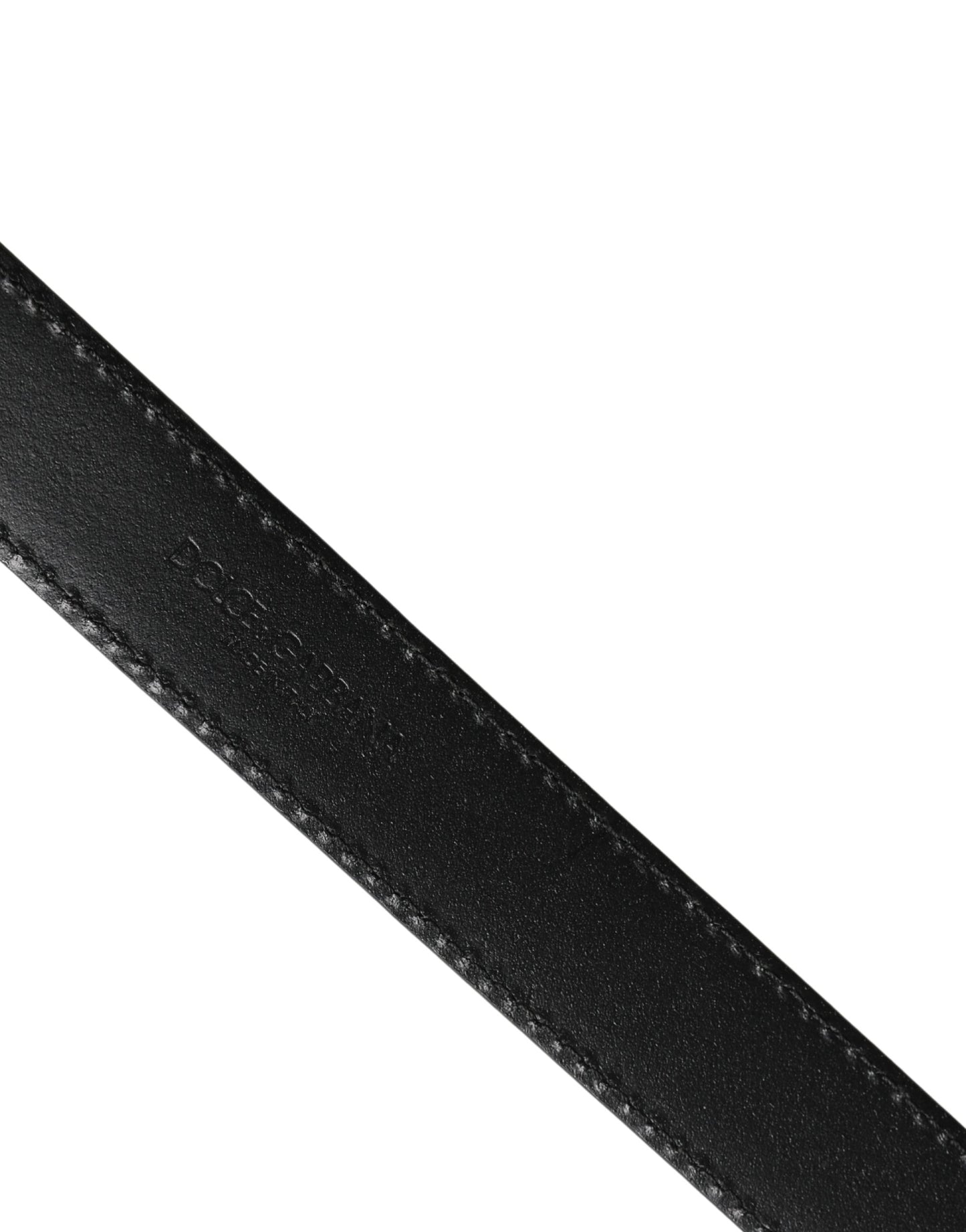 Dolce & Gabbana Men Silver Classic Leather Square Buckle Belt Curated Luxury Accessories by Orvyn