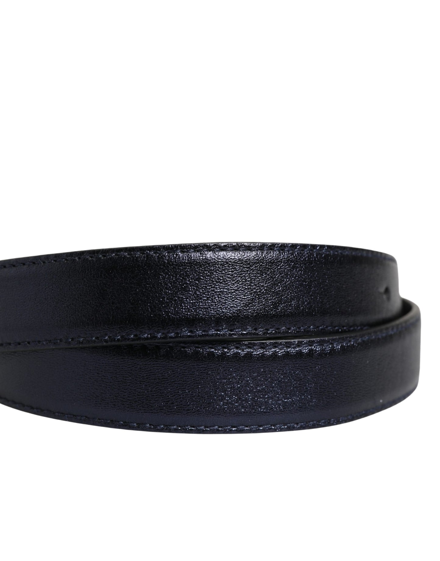 Dolce & Gabbana Men Black Classic Leather Square Buckle Belt Curated Luxury Accessories by Orvyn