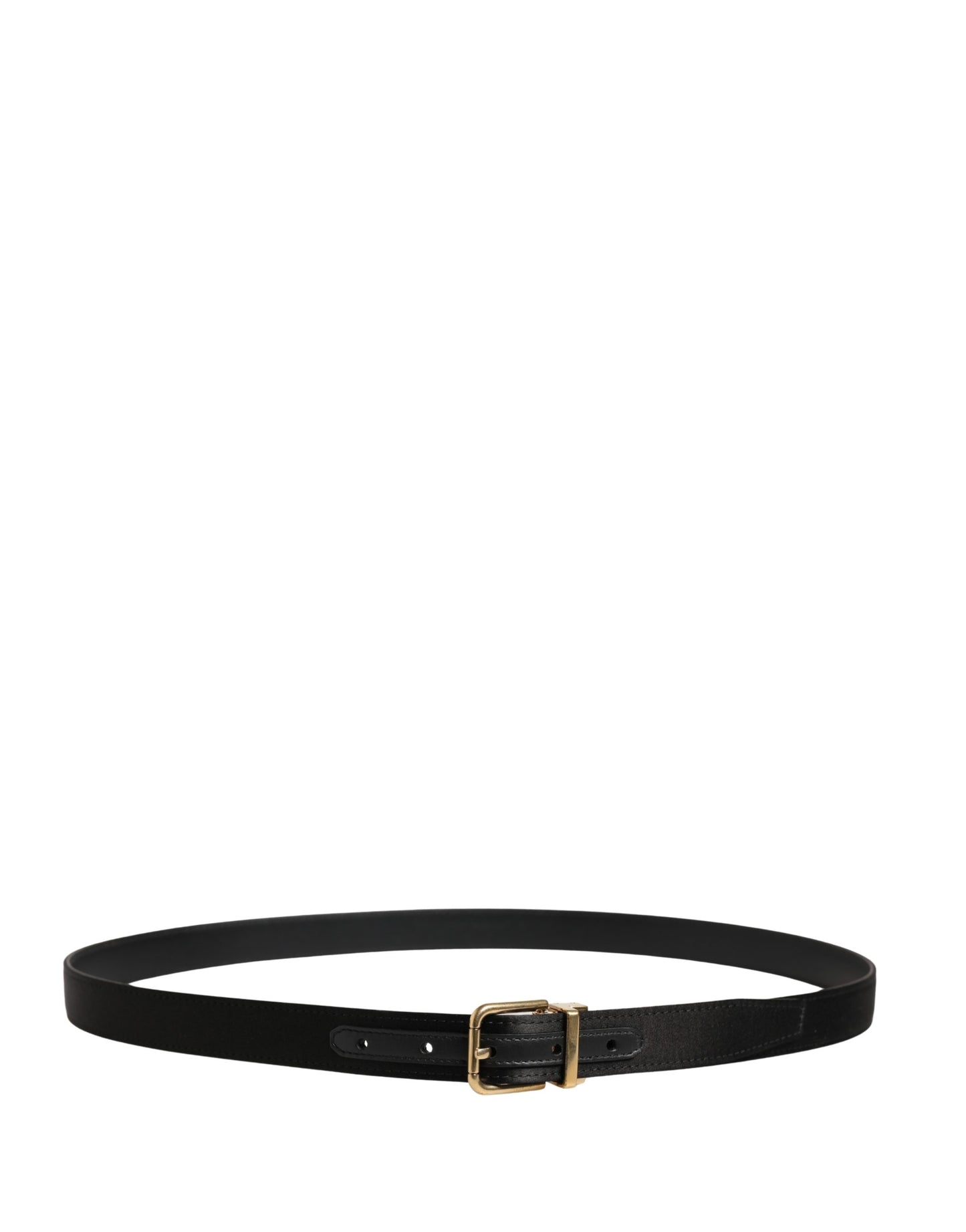 Dolce & Gabbana Men Black Classic Viscose Metal Buckle Belt Curated Luxury Accessories by Orvyn
