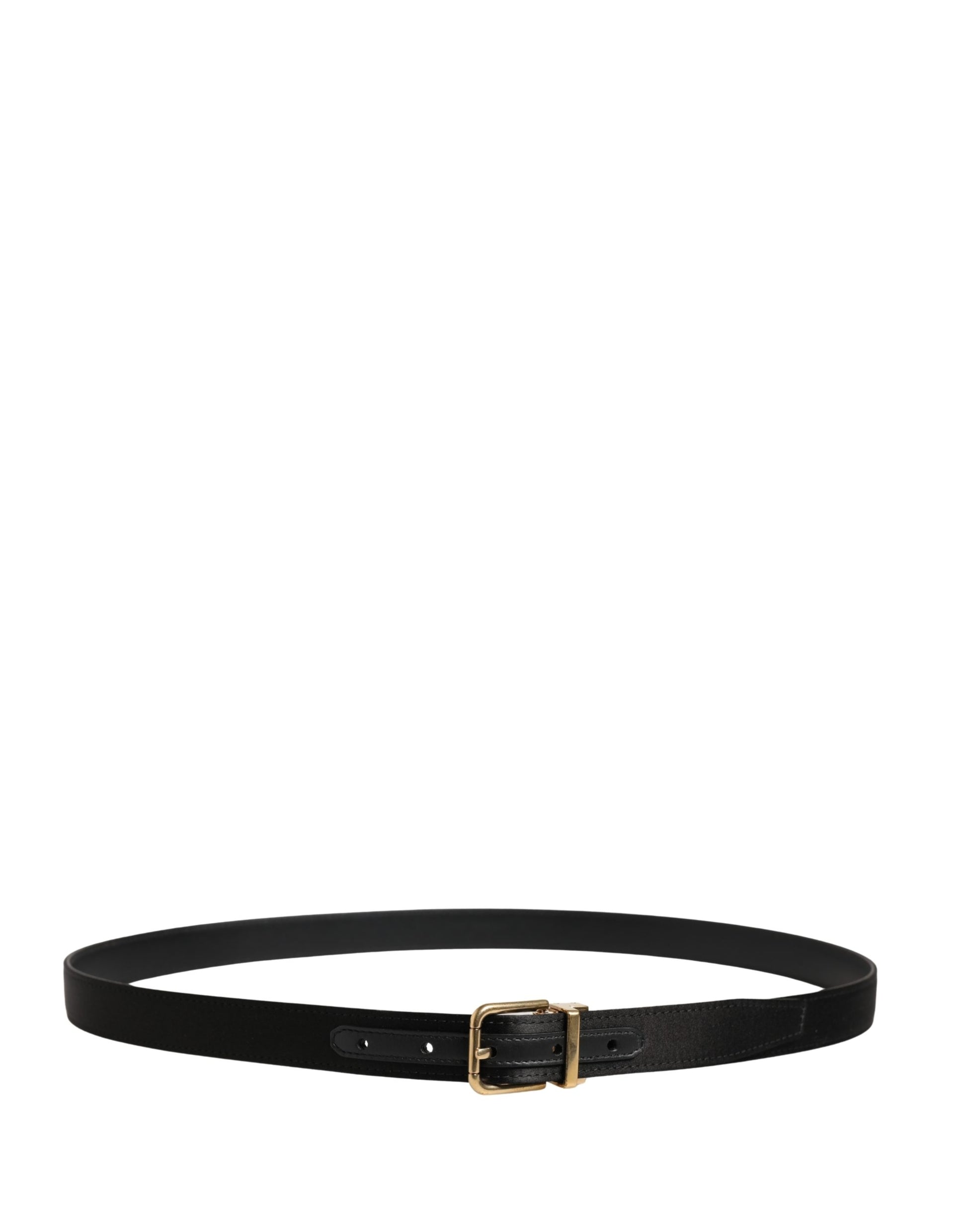Dolce & Gabbana Men Black Classic Viscose Metal Buckle Belt Curated Luxury Accessories by Orvyn