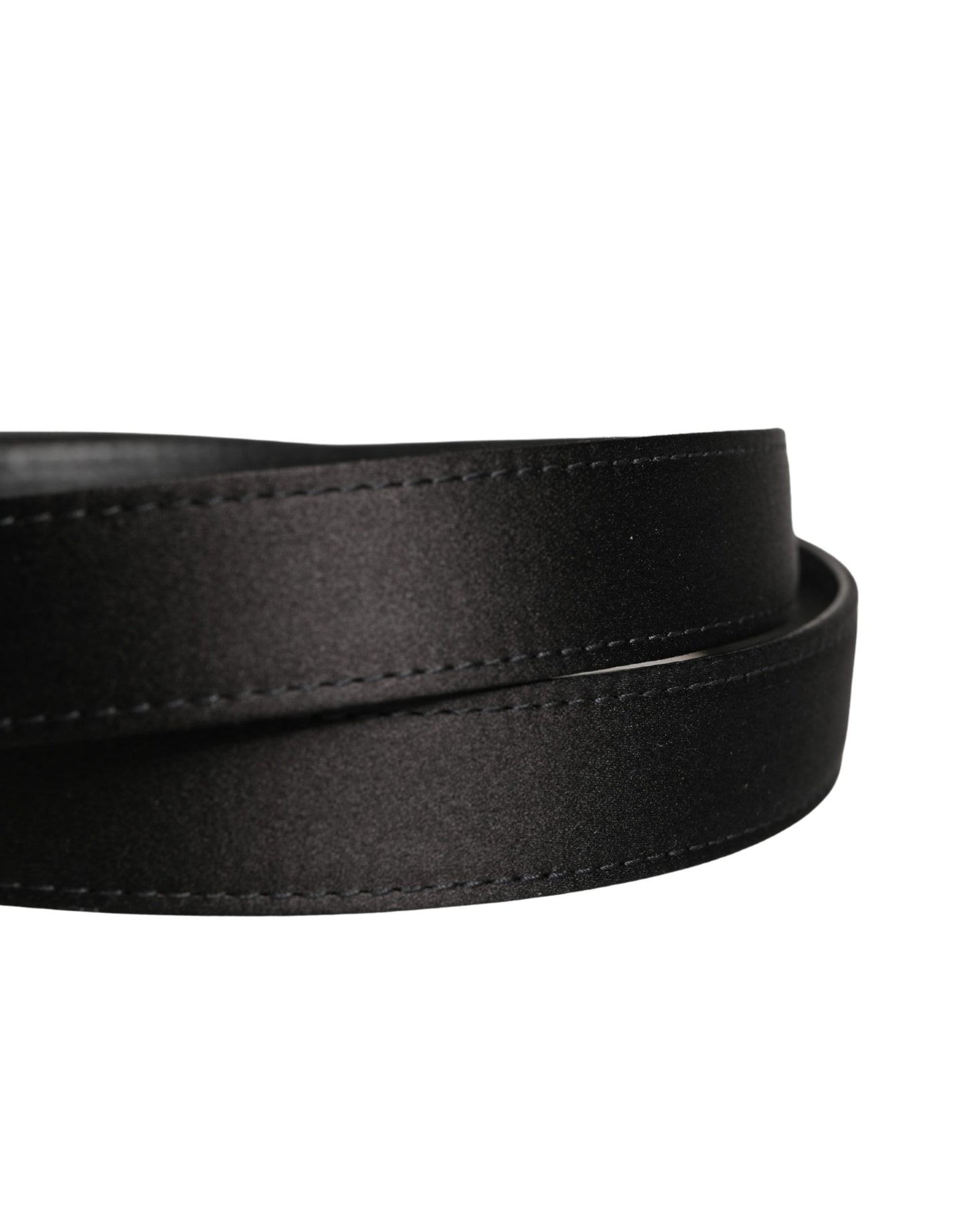 Dolce & Gabbana Men Black Classic Viscose Metal Buckle Belt Curated Luxury Accessories by Orvyn
