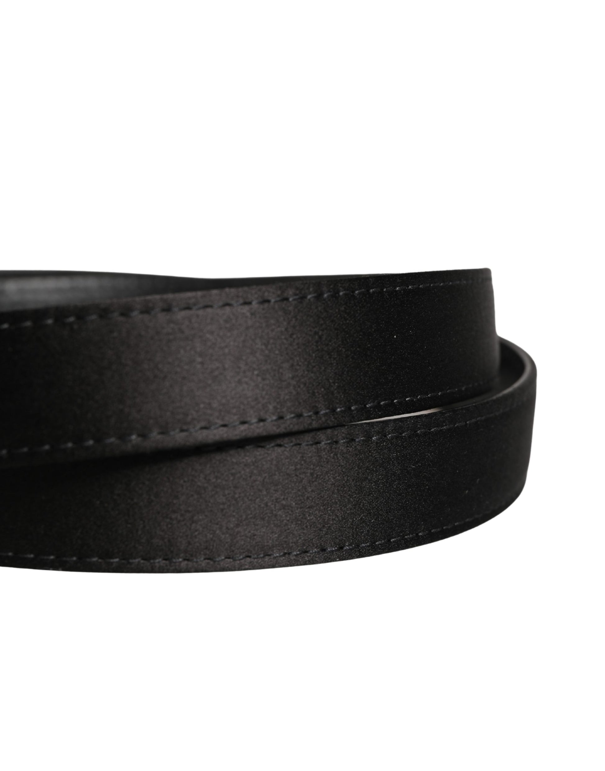 Dolce & Gabbana Men Black Classic Viscose Metal Buckle Belt Curated Luxury Accessories by Orvyn