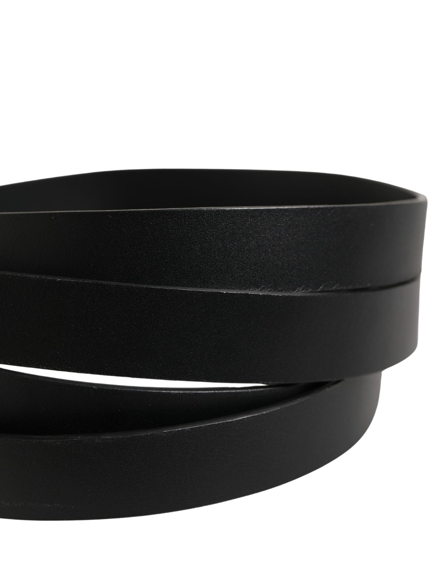 Dolce & Gabbana Black Double Strap Leather Silver Buckle Belt Curated Luxury Accessories by Orvyn