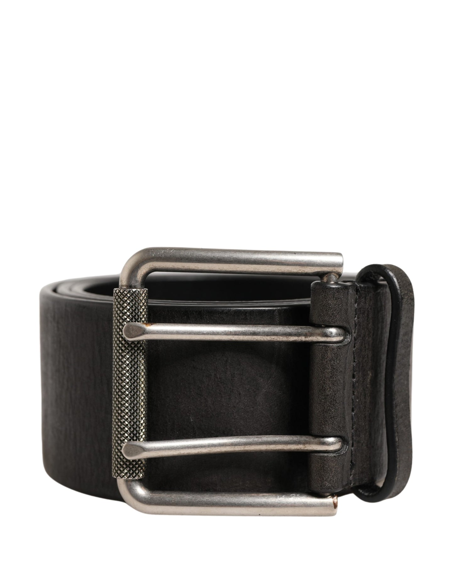 Dolce & Gabbana Men Black Classic Leather Metal Buckle Belt Curated Luxury Accessories by Orvyn