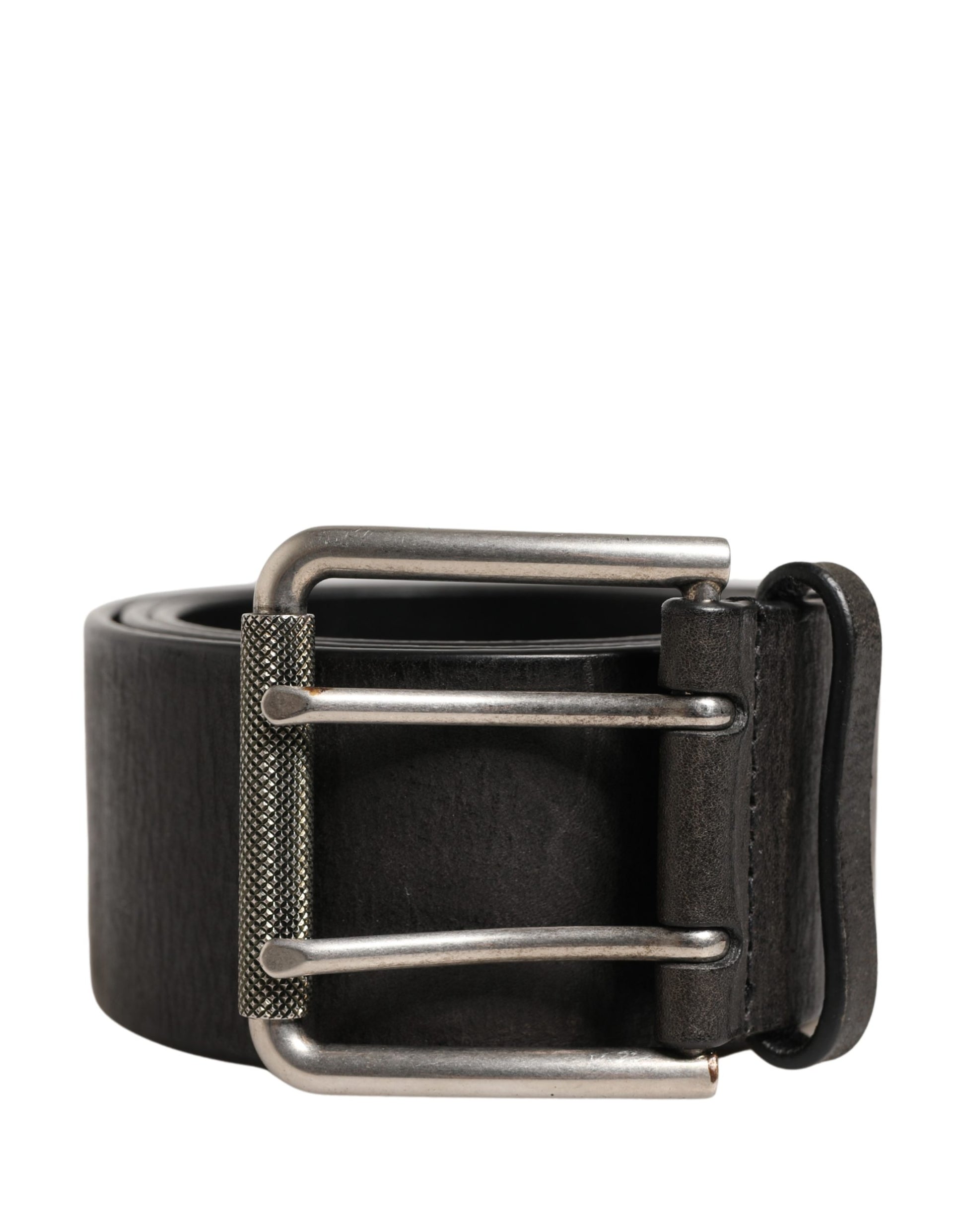 Dolce & Gabbana Men Black Classic Leather Metal Buckle Belt Curated Luxury Accessories by Orvyn