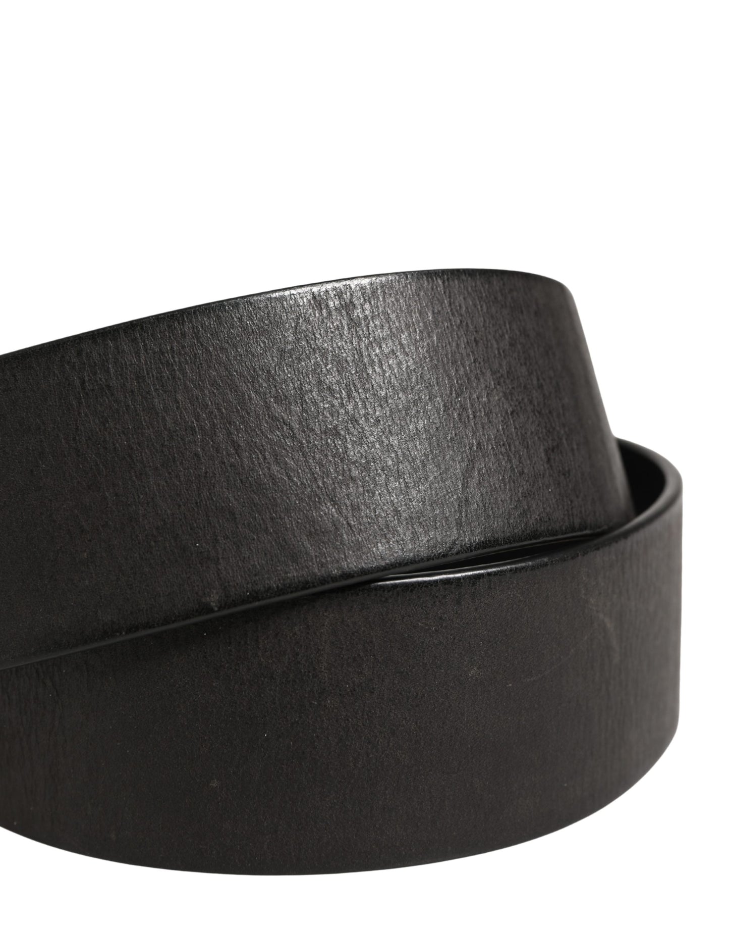 Dolce & Gabbana Men Black Classic Leather Metal Buckle Belt Curated Luxury Accessories by Orvyn