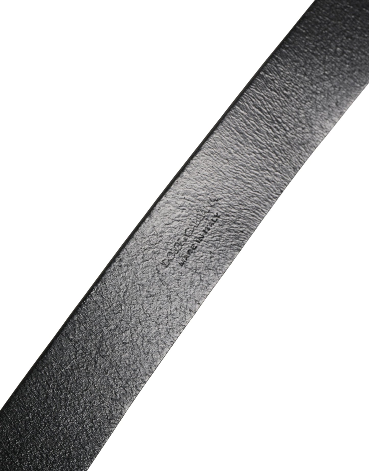 Dolce & Gabbana Black Calf Leather Silver Metal Buckle Belt Curated Luxury Accessories by Orvyn