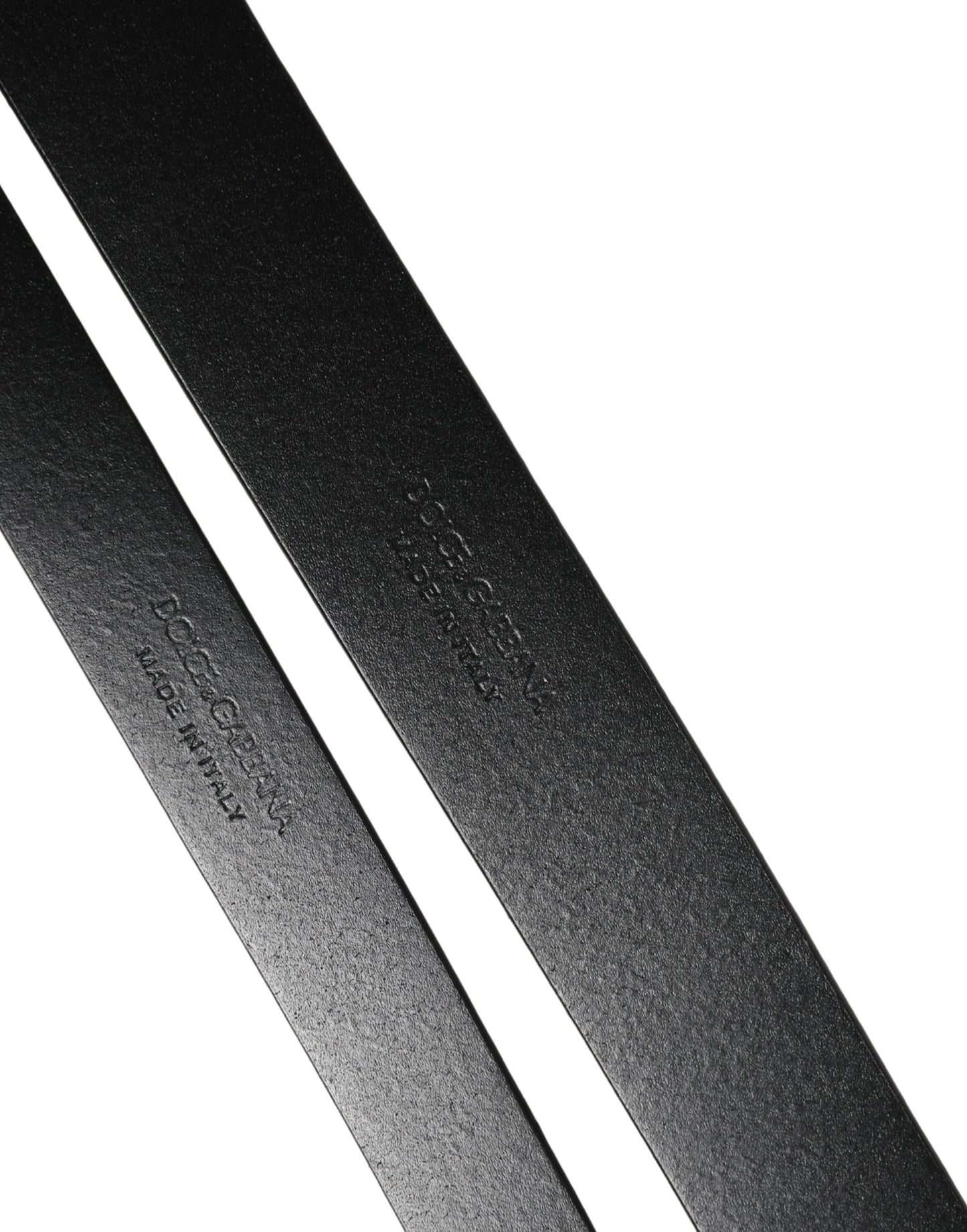 Dolce & Gabbana Black Double Strap Leather Silver Buckle Belt Curated Luxury Accessories by Orvyn