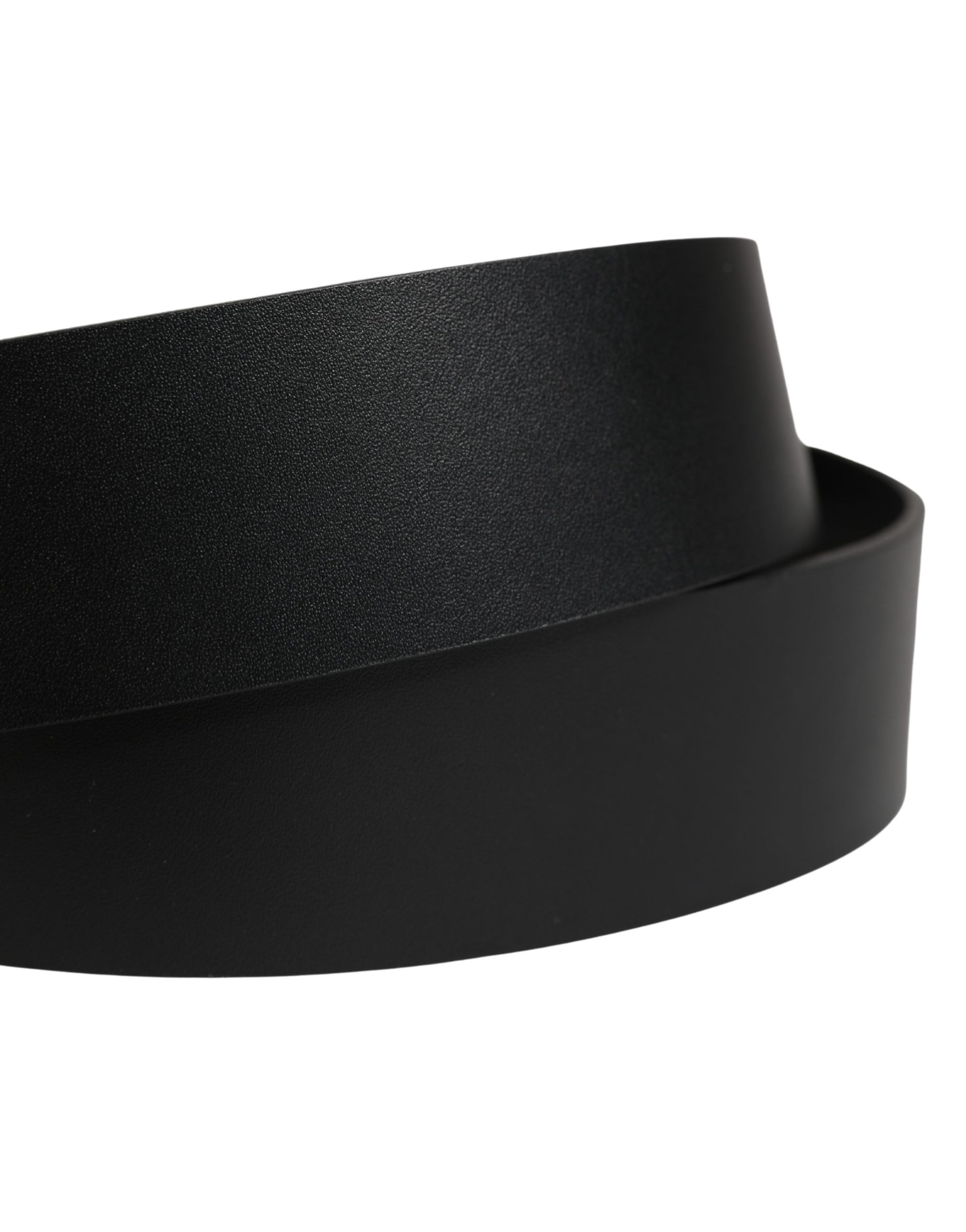 Dolce & Gabbana Black Calf Leather Ornate Metal Buckle Belt Curated Luxury Accessories by Orvyn