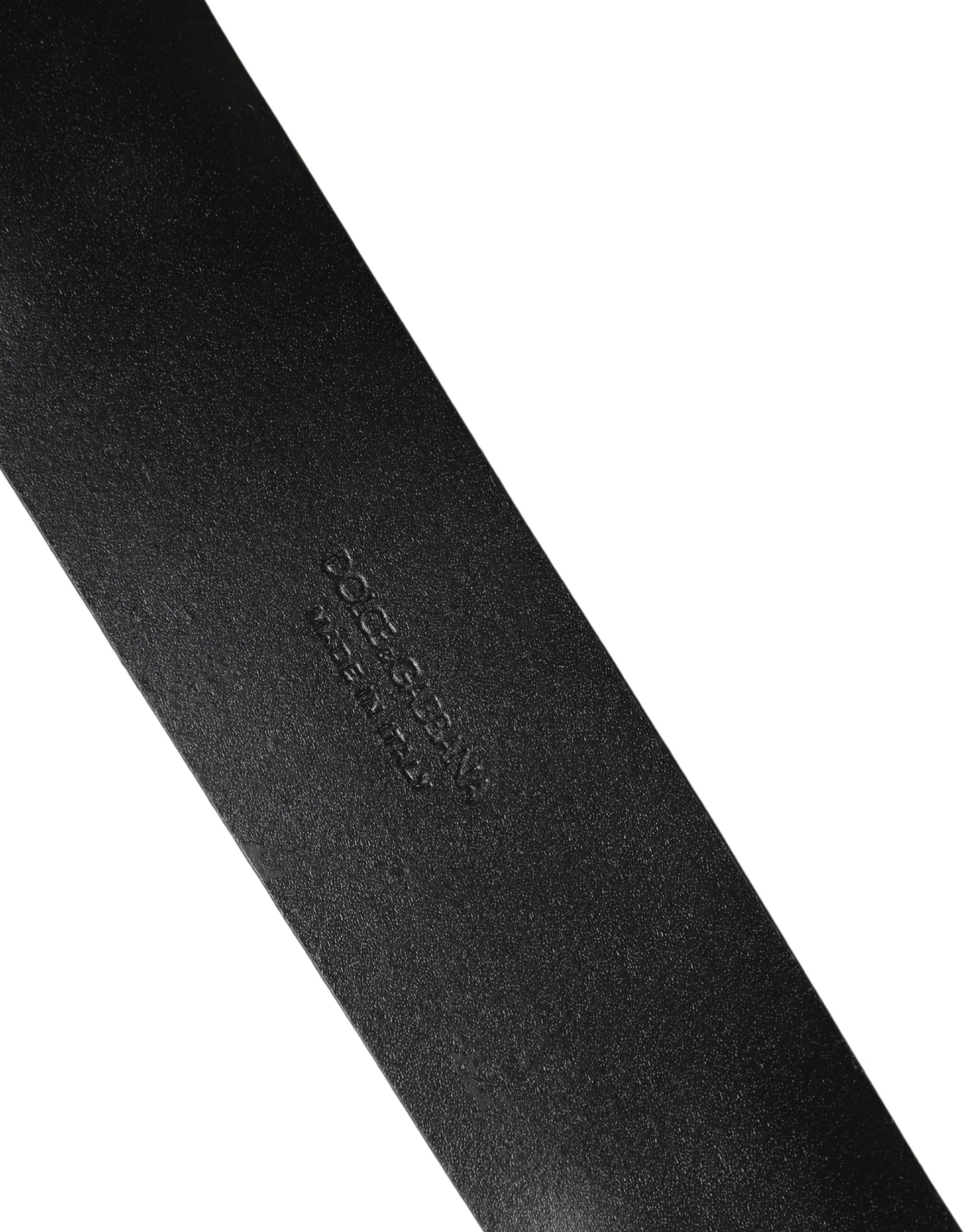 Dolce & Gabbana Men Black Classic Leather Metal Buckle Belt Curated Luxury Accessories by Orvyn
