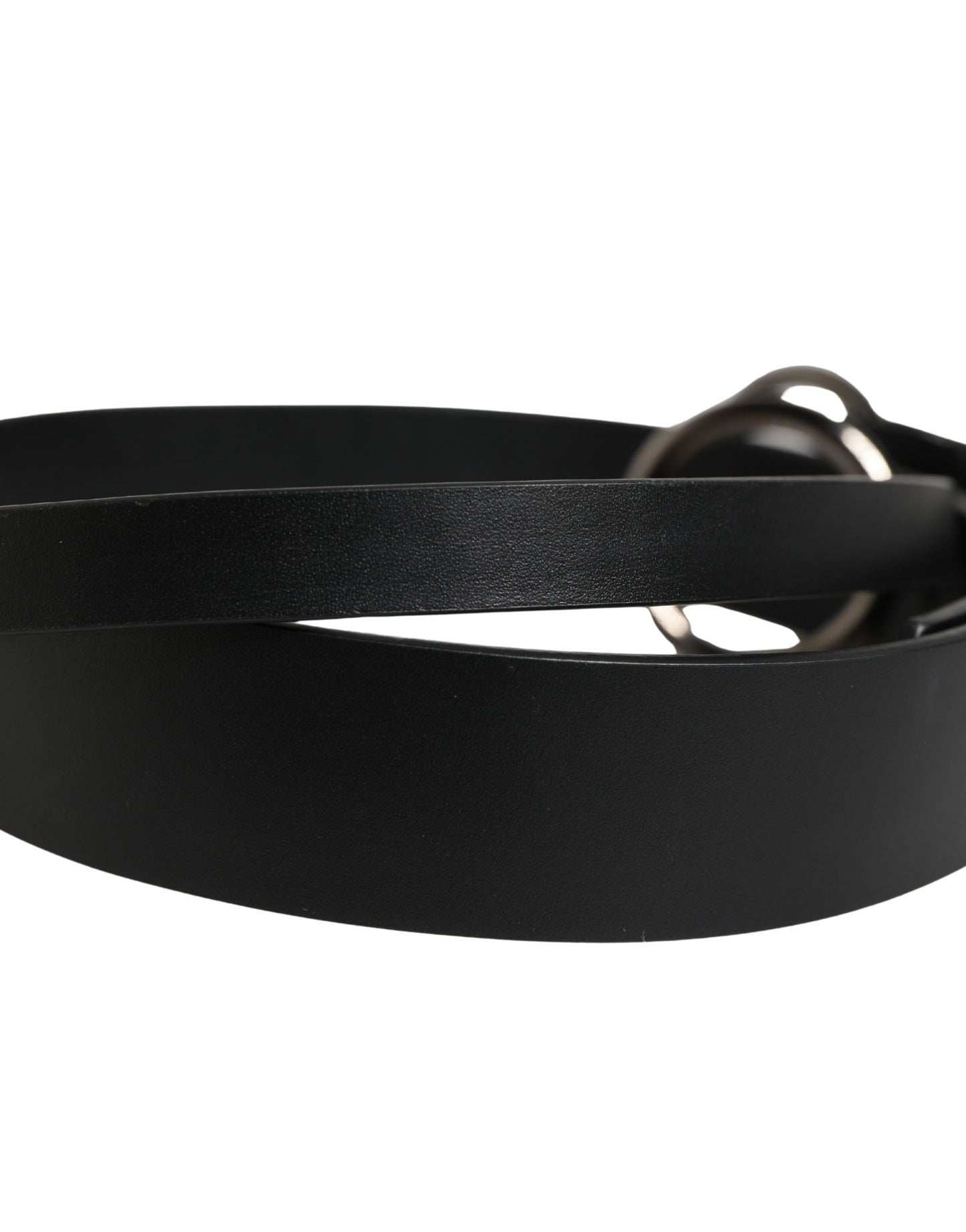 Dolce & Gabbana Men Black Calfskin Leather Metal Buckle Belt Curated Luxury Accessories by Orvyn