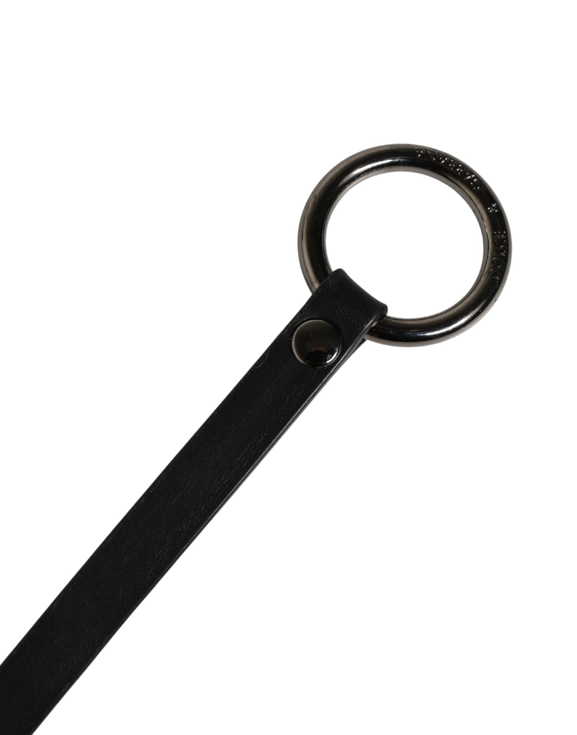 Dolce & Gabbana Men Black Calfskin Leather Metal Buckle Belt Curated Luxury Accessories by Orvyn