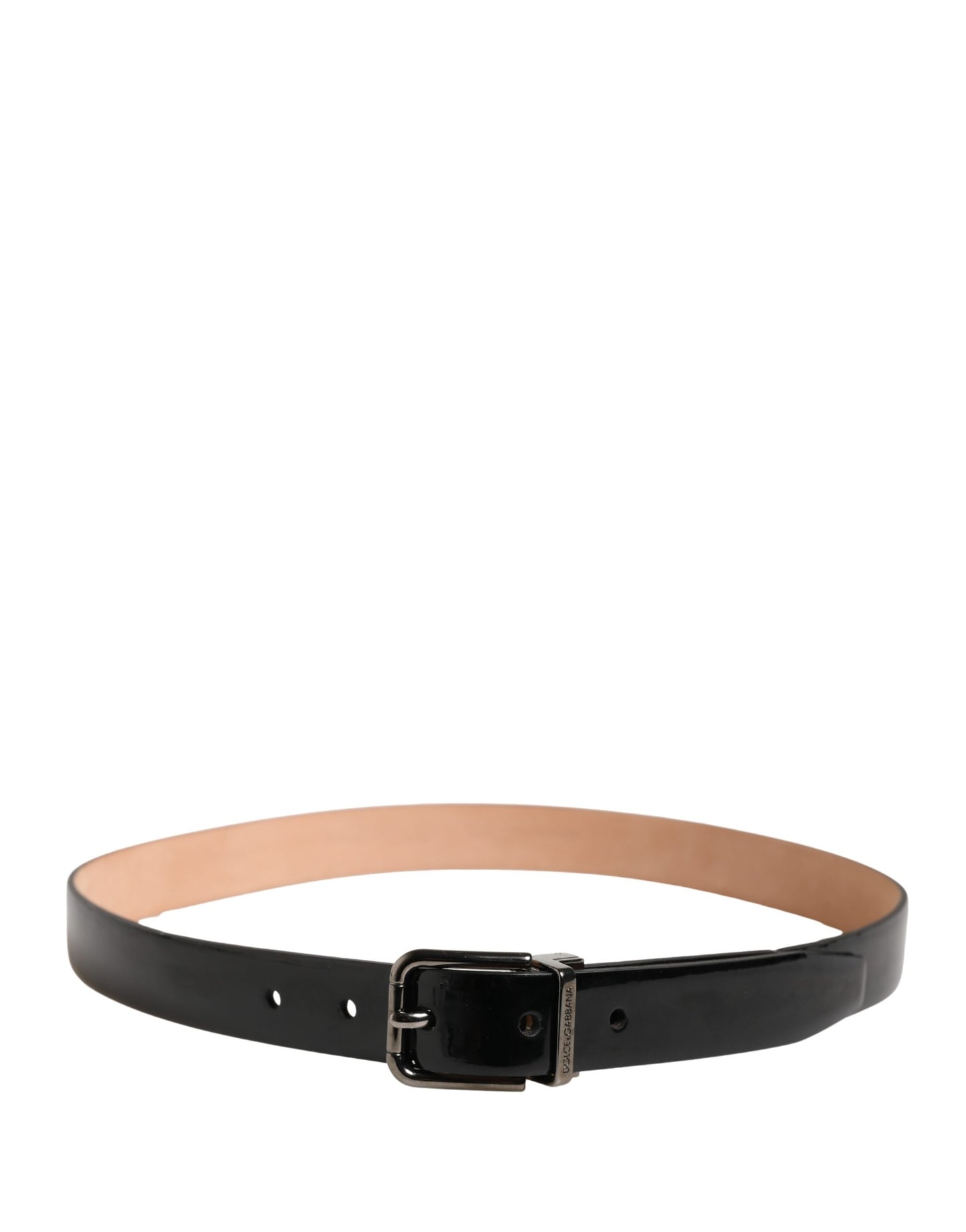 Dolce & Gabbana Men Black Classic Leather Metal Buckle Belt Curated Luxury Accessories by Orvyn