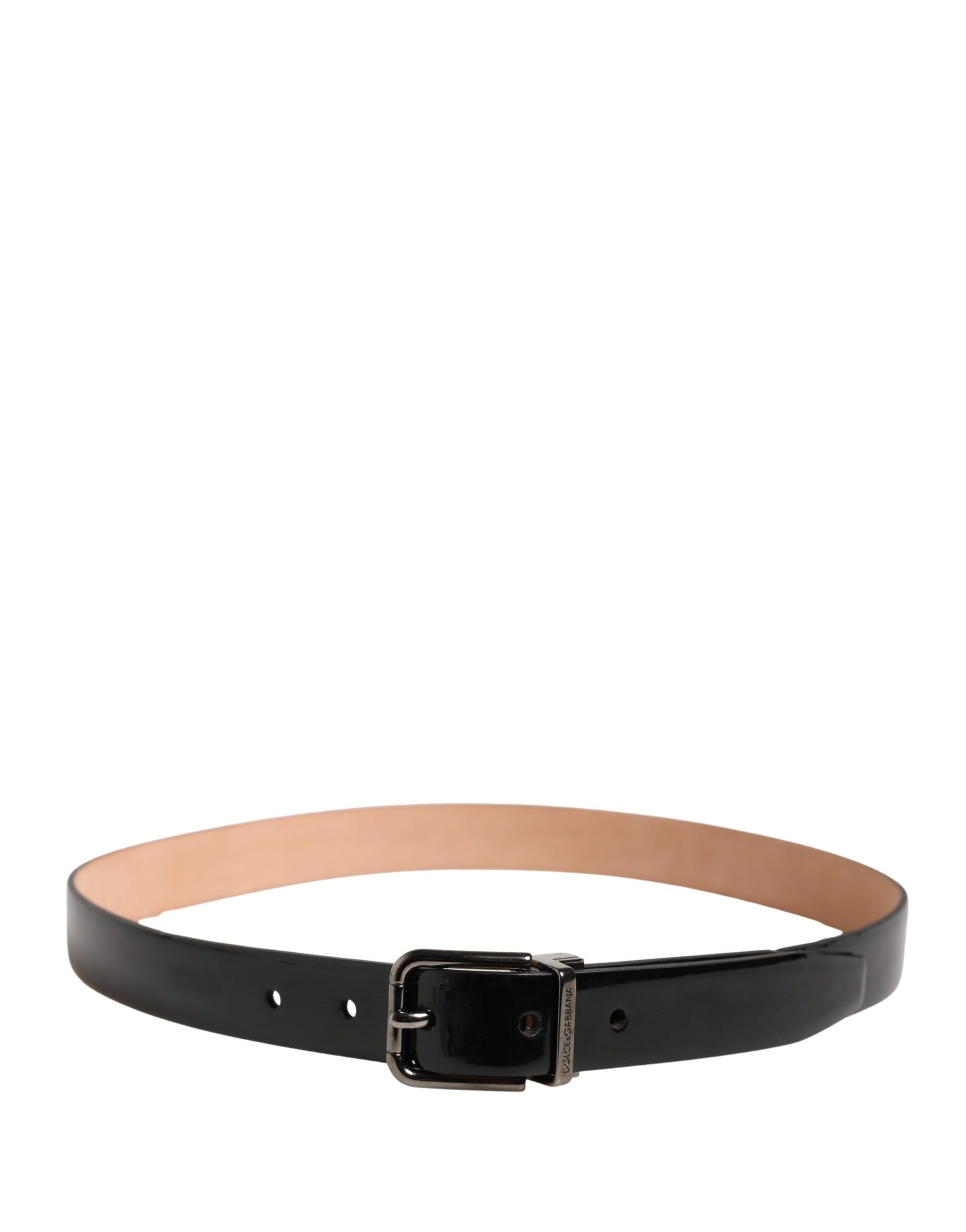 Dolce & Gabbana Men Black Classic Leather Metal Buckle Belt Curated Luxury Accessories by Orvyn