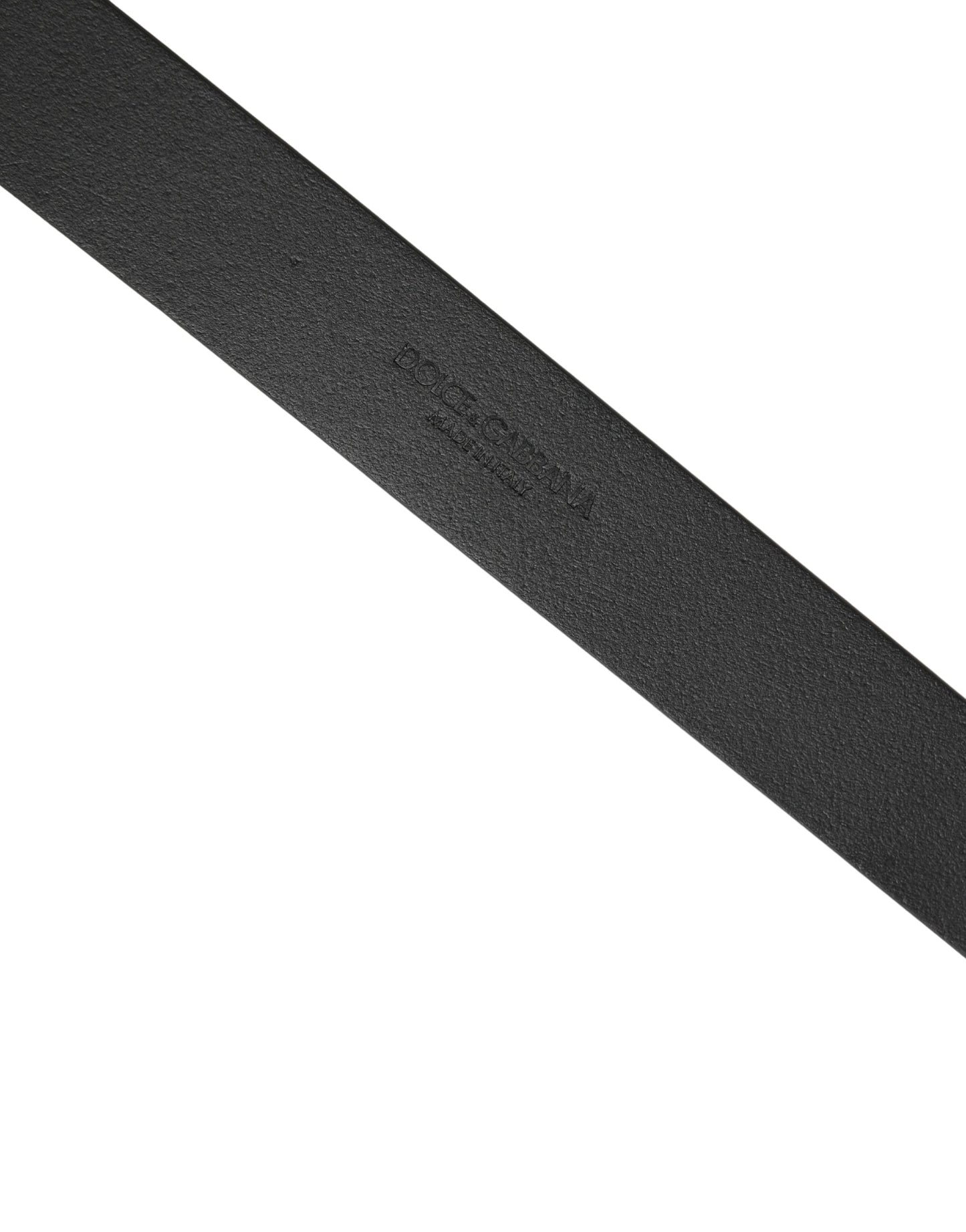 Dolce & Gabbana Men Black Calfskin Leather Square Buckle Belt Curated Luxury Accessories by Orvyn