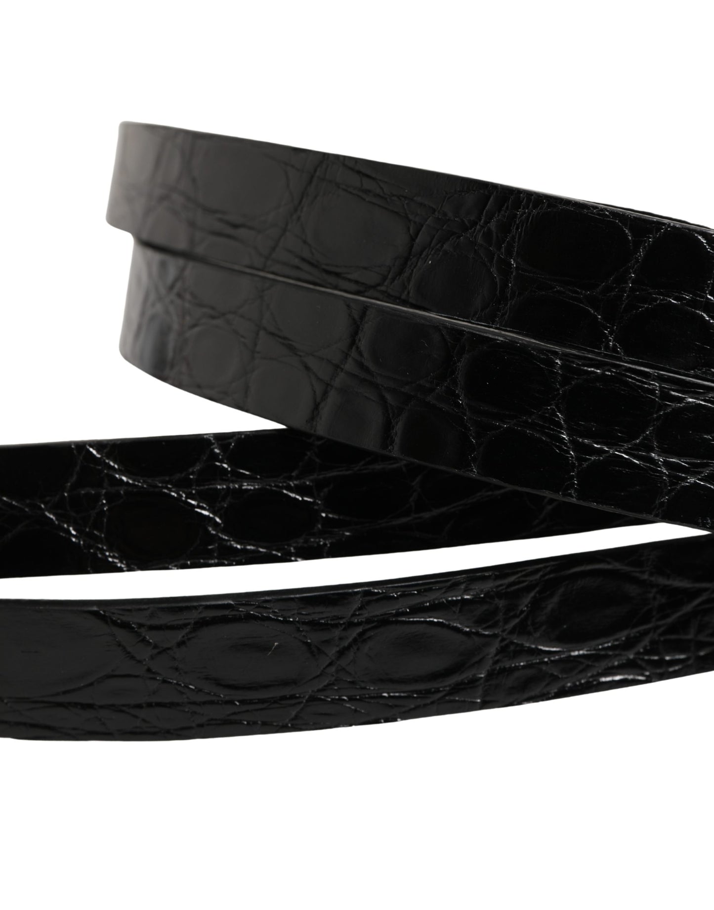 Dolce & Gabbana Black Double Strap Leather Silver Buckle Belt Curated Luxury Accessories by Orvyn