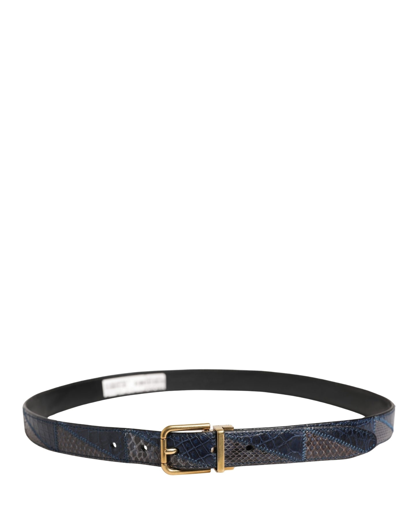 Dolce & Gabbana Men Multicolor Leather Metal Buckle Belt Curated Luxury Accessories by Orvyn