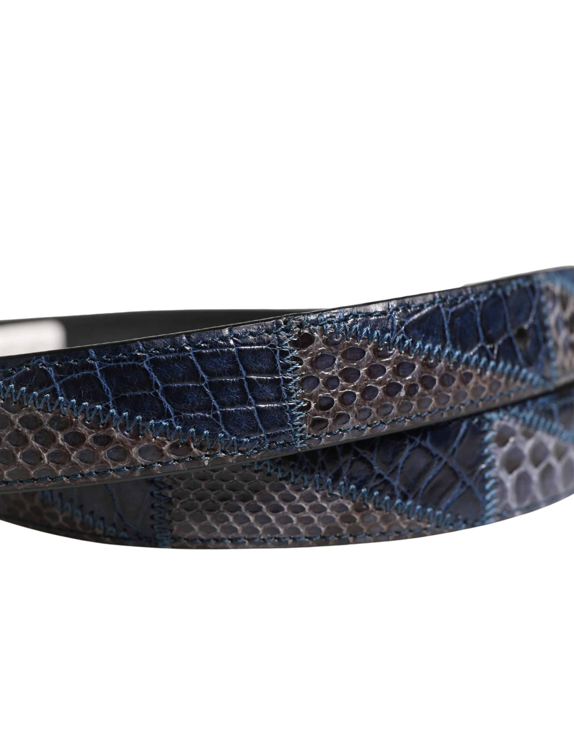 Dolce & Gabbana Men Multicolor Leather Metal Buckle Belt Curated Luxury Accessories by Orvyn