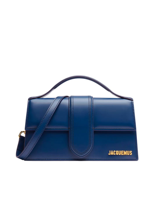 Jacquemus Dark NavyLeather Le Grand Bambino Handbag Curated Luxury Accessories by Orvyn
