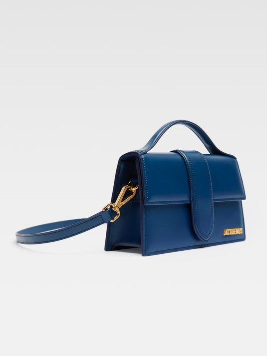 Jacquemus Dark NavyLeather Le Grand Bambino Handbag Curated Luxury Accessories by Orvyn