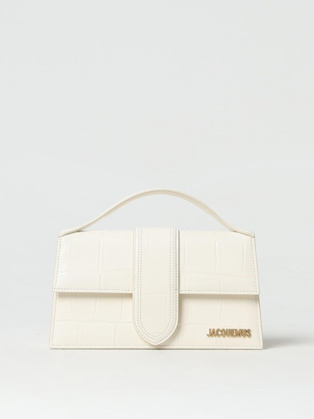 Jacquemus Ivory Cocco Le Grand Bambino Handbag Bags weiss