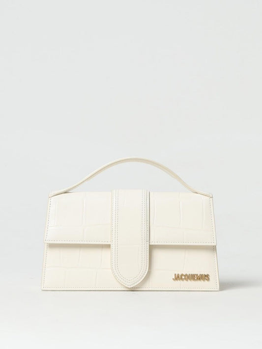 Jacquemus Ivory Cocco Le Grand Bambino Handbag Bags weiss
