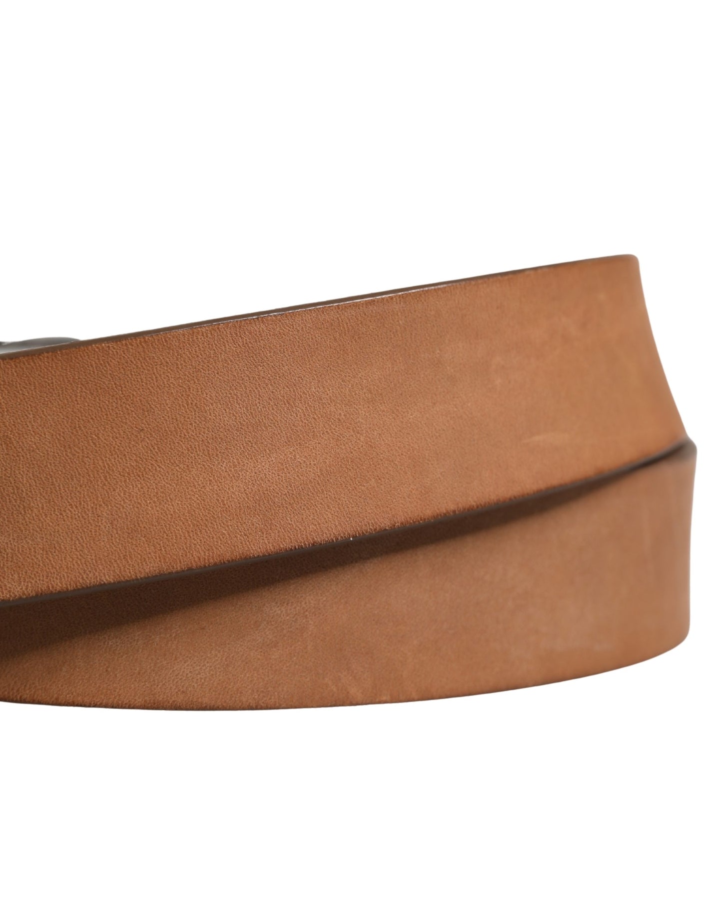 Dolce & Gabbana Men Brown Leather Classic Metal Buckle Belt Curated Luxury Accessories by Orvyn