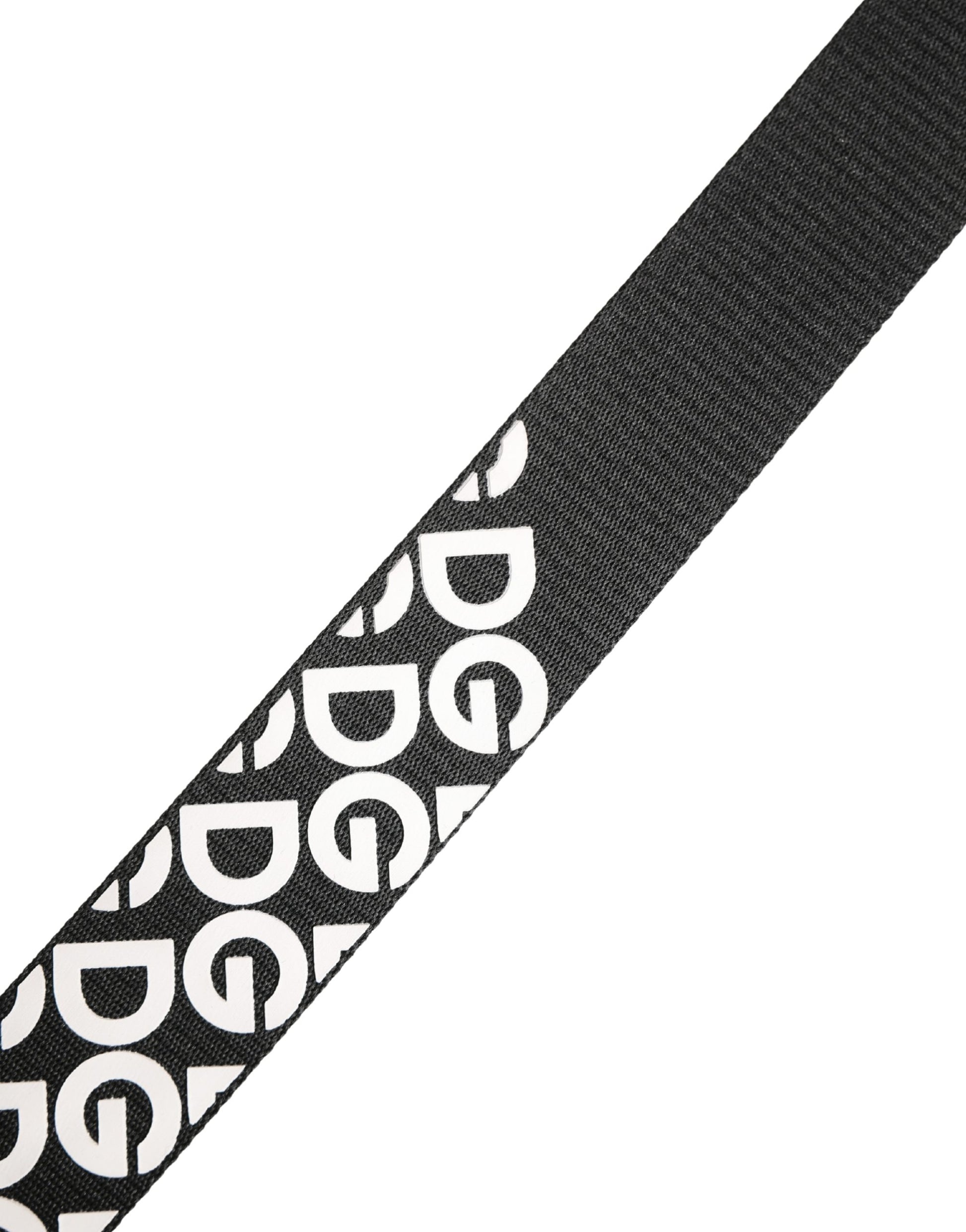 Dolce & Gabbana White Black Logo Leather Metal Buckle Belt Curated Luxury Accessories by Orvyn
