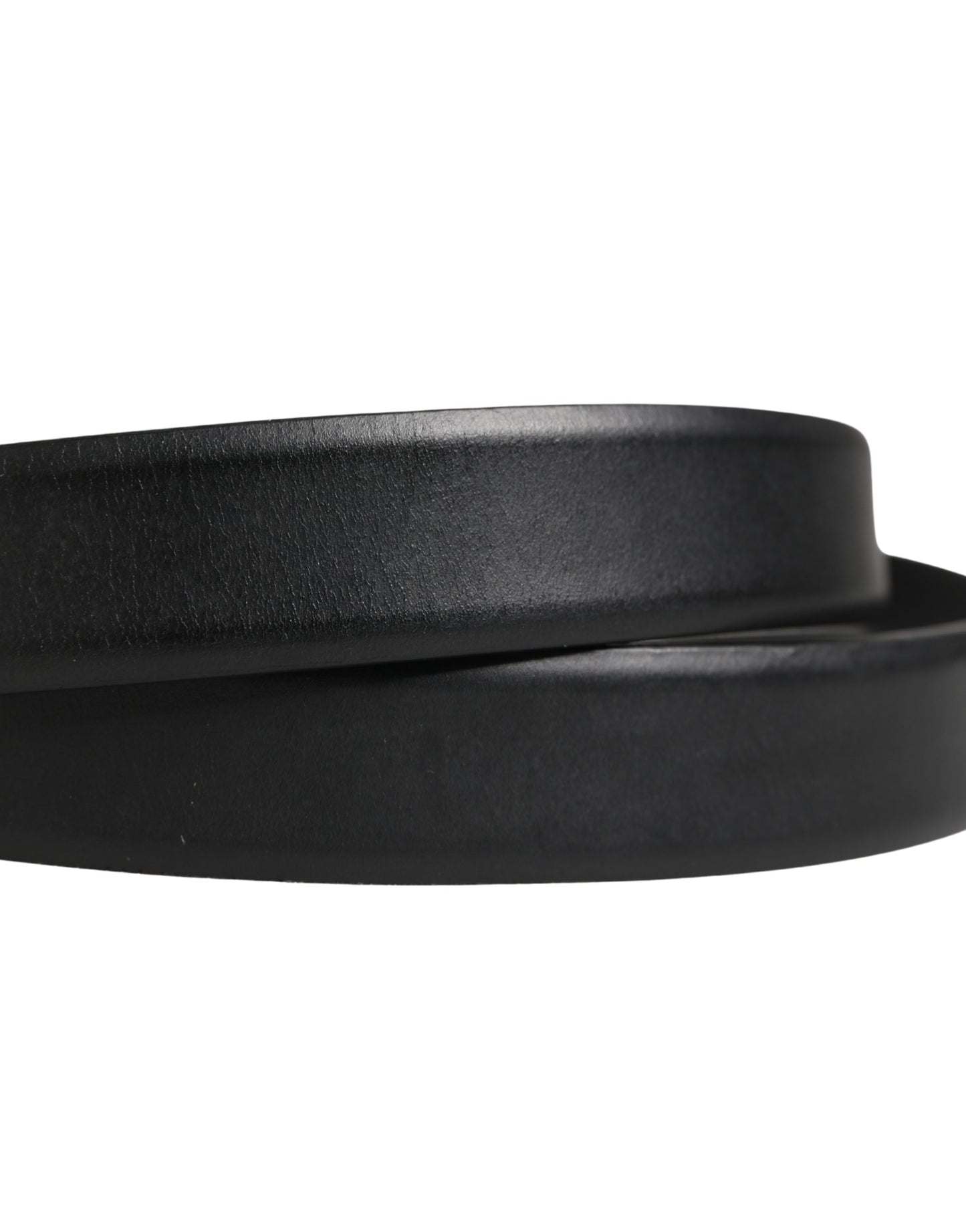 Dolce & Gabbana Men Black Classic Leather Metal Buckle Belt Curated Luxury Accessories by Orvyn